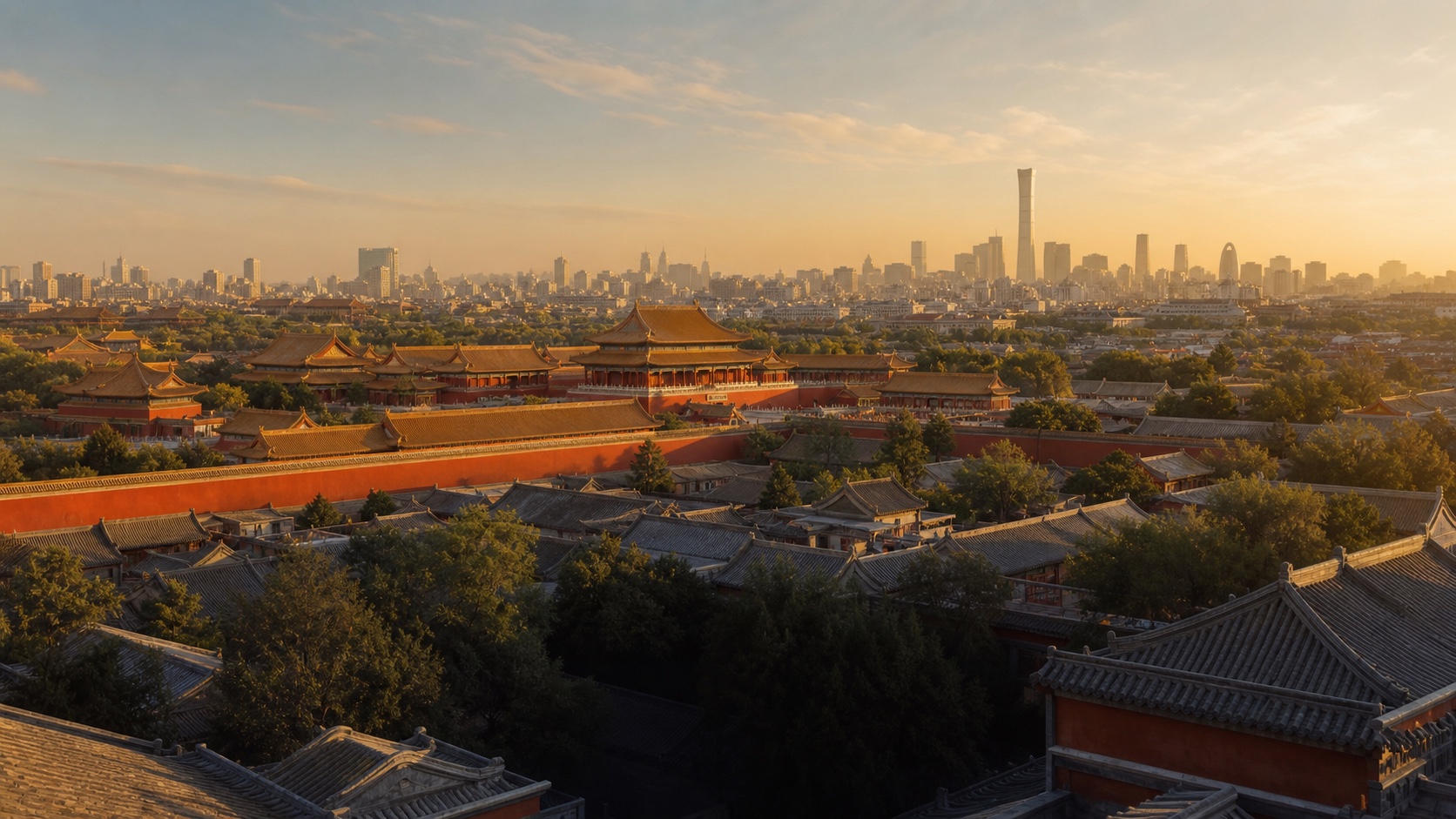 北京城市俯瞰艺术名片